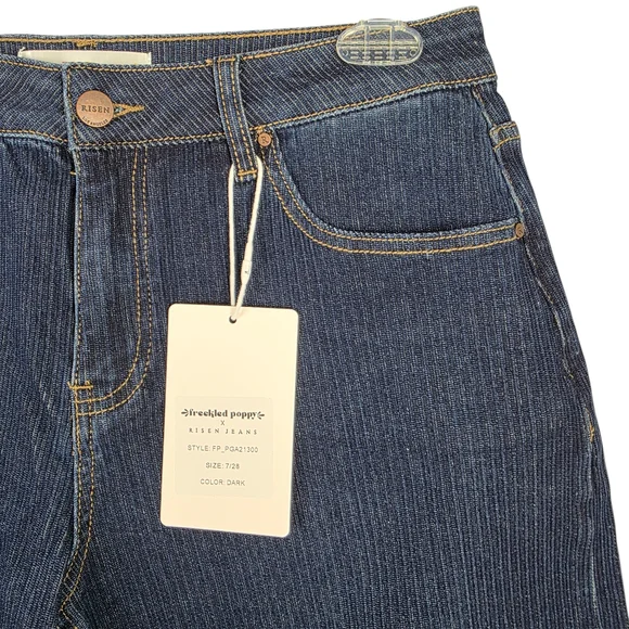 NWT Risen Jeans - High Waisted Barrel Leg Womens Blue Jeans - Picture 3 of 16